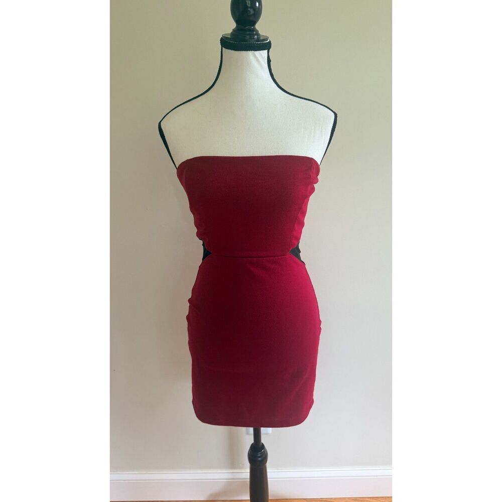 XXI Forever 21 Red Strapless Bodycon Mini Dress Small